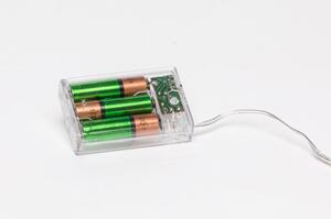 Hnedá svetelná reťaz na batérie s LED žiarovkami LUKKA, 30 svetielok