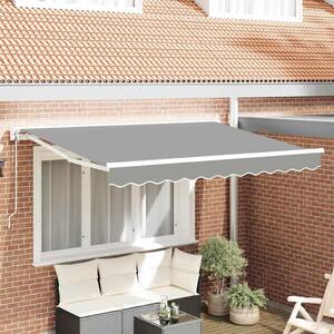 Maison Exclusive – Nastaviteľný rám markízy, biela farba, oceľ, rozmery 3,5 x 2 m