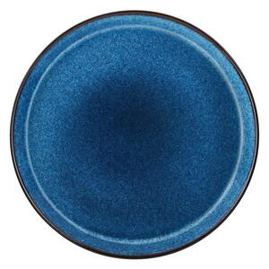 Čierny/modrý tanier z kameniny ø 27 cm Gastro Dark Blue/Black – Bitz