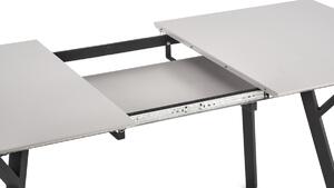 Rozkladací jedálenský stôl BALOG, 140-180x77x88, popol/čierna