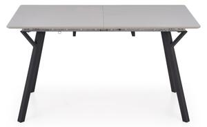 Rozkladací jedálenský stôl BALROG, 140-180x77x88, popol/čierna
