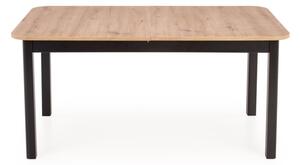 Rozkladací jedálenský stôl LORIAN, 160-228x75x90, dub artisan/čierna