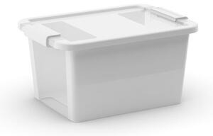 Biely plastový úložný box s vekom 36,5x26x19 cm Bi-Box S – KIS