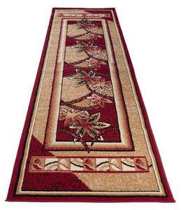 Červený obdĺžnikový koberec ATLAS PP 1912B – nízky vlas Rozmer: 100x250 cm