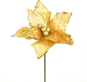 Vianočná kvetina Ponsettia trblietavá, 25 x 30 cm