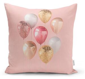 Obliečka na vankúš Minimalist Cushion Covers Balloons With Pink BG, 45 x 45 cm