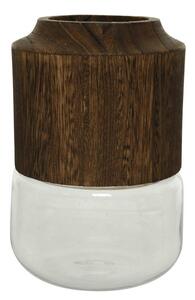 VÁZA, drevo, sklo, 20 cm XXXL - Vázy
