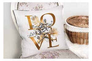 Obliečka na vankúš Minimalist Cushion Covers Golden Love Sign, 45 x 45 cm