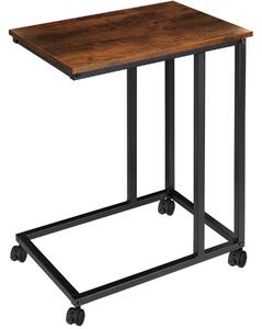 Tectake 404219 odkladací stolík luton 48x35x70cm - industriálne drevo tmavé, rustikálne