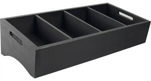 Box na príbory, výška: 164 mm, dĺžka: 590 mm, šírka: 277 mm, čierny