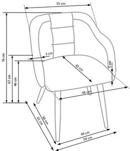 Halmar K288 jedálenská stolička, svetlo šedá / béžová