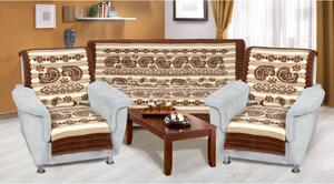 Bellatex Prehozy na sedaciu súpravu Karmela plus Kašmír, 150 x 200 cm, 2 ks 65 x 150 cm