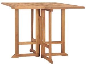 Skladací záhradný jedálenský stôl 90x90x75 cm teakový masív