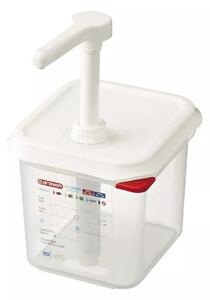 ARAVEN Dávkovač omáčok GN 1/6, polypropylen, Obsah: 2,6 L
