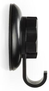 Súprava 4 čiernych samodržiacich nástenných háčikov Compactor Bestlock Black Small Hooks, ⌀ 5,4 cm