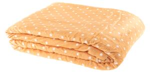 Obojstranná baránková deka, béžová/bodky, 150x200cm, ARDLE TYP2