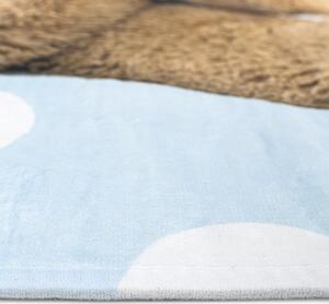 Detský koberec Ultra Soft Medvedík modrá, 100 x 150 cm