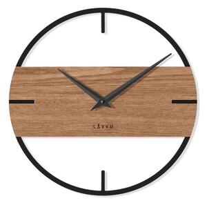 LAVVU LCT4010 - Štýlové drevené hodiny Loft v industriálnom vzhľade