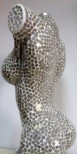 Dizajnová lampa - sivá - Torzo ženy 70 cm