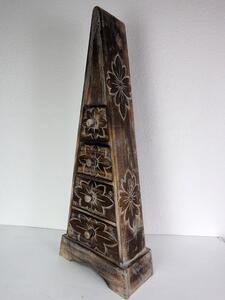 Šperkovnica PYRAMIDA z dreva, 50, 58 a 80 cm