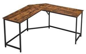 Rohový písací stôl MONA I čierna/hnedá