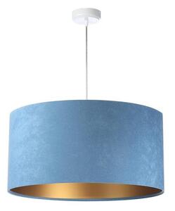 Dekoori - Modrá závesná lampa s velúrovým tienidlom ANGARIKA DEKORIKO