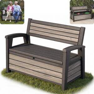 Záhradná lavička Keter Deco Bench 227L – 133 x 61 x 89 cm – storm grey / sivá