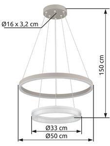 Závesné svietidlo LED 3000K piesková, biela IP20 GLOBO lighting ZARA 48046H1