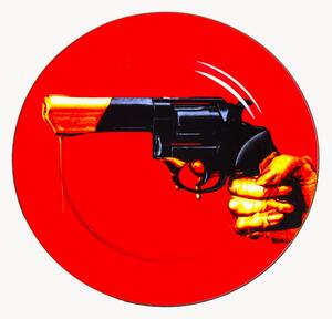 Porcelánový plytký tanier Revolver