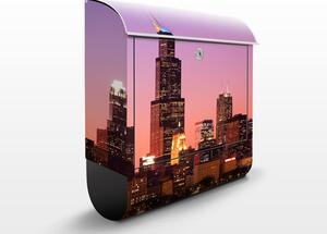 Poštová schránka s potlačou Chicago Skyline