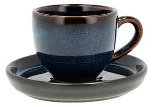 Čierna/modrá keramická šálka na espresso 70 ml Gastro Dark Blue/Black – Bitz