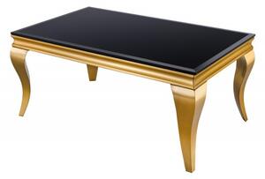 (3553) MODERNO TEMPO konferenčný stolík čierny zlatý opál 100 cm