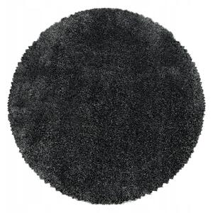Ayyildiz , Kusový koberec Fluffy Shaggy 3500 grey kruh, 80x80 (priemer) kruh, šedá, obývacia izba