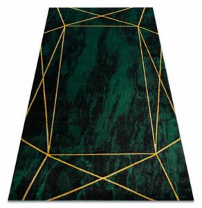 Koberec EMERALD exkluzívny 1022 glamour, styl geometrický, marmur fľaškovo zelený / zlatý