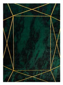 Koberec EMERALD exkluzívny 1022 glamour, styl geometrický, marmur fľaškovo zelený / zlatý