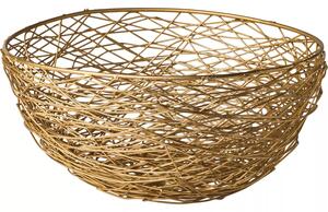 Kovový drôtený košík Style Point 30 cm, zlatý