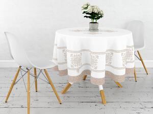 XPOSE® Okrúhly obrus VLOČKA – hnedý 155 cm