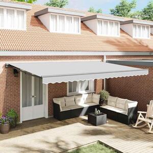 Maison Exclusive – Nastaviteľný rám markízy, antracitová farba, oceľ, rozmery 4,5 x 3 m