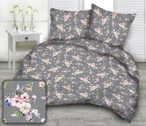 Obliečky flanelové Hortenz TiaHome - 1x Vankúš 90x70cm, 1x Paplón 140x200cm