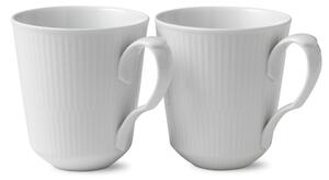 Porcelánový hrnček White Fluted 380 ml – set 2 ks
