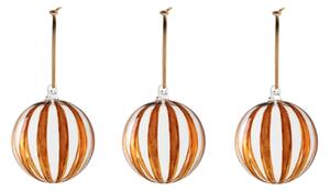 Vianočná ozdoba Purton Striped Cinnamon – set 3 ks