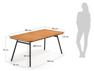 Stôl z akáciového dreva Kave Home Skod, 180 x 90 cm
