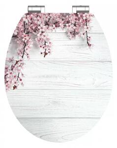 Schütte WC sedadlo FLOWERS AND WOOD | MDF HG, Soft Close
