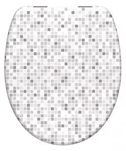 Schütte WC sedadlo MOSAIK GRAU| Duroplast, Soft Close