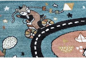 Detský kusový koberec Cesta z mesta modrý 120x170cm