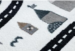 Detský kusový koberec Cesta z mesta krémovo biely 140x190cm