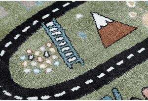 Detský kusový koberec Cesta z mesta zelený 80x150cm