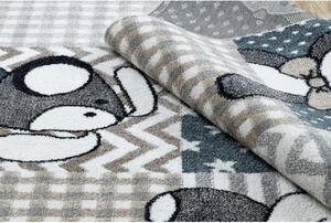 Detský kusový koberec Zvieratka sivý 120x170cm