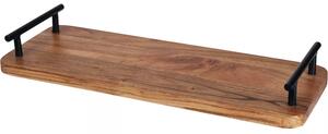 Servírovacia doska s rukoväťami, akáciové drevo, dĺžka: 400 mm, šírka: 150 mm
