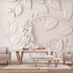 Veľkoformátová tapeta Artgeist Cream Paper Flowers, 400 x 280 cm